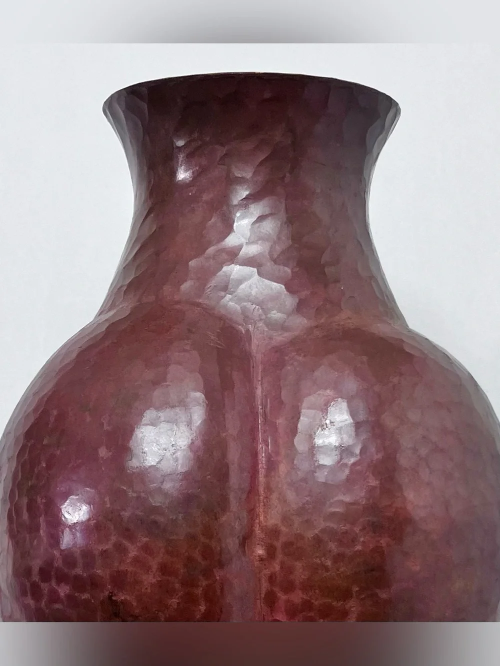 Vintage HAMMERED COPPER Lobed Vase / ARTS & CRAFTS / 7.25 Inches / GREAT PATINA